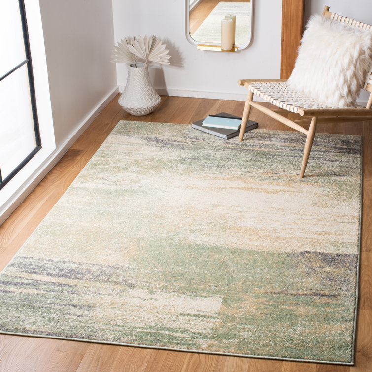Tapis ivoire / sauge Azadeh