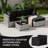 9 Pcs Outdoor Patio Cushions Covers With 4 Size，Covers Only-1534476386