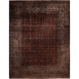 Overdyed One-of-a-Kind 12' 3" X 15' 3" Hand Knotted Area Rug