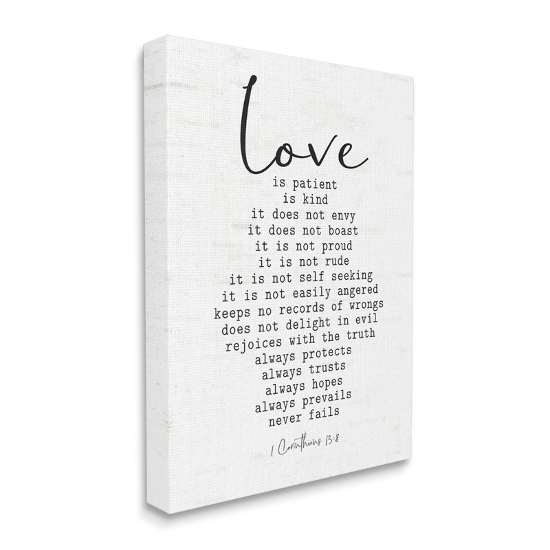 White Canvas Religious Motivational Quote Wall Art