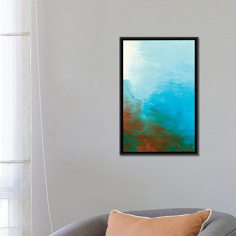 « neptune sky i », reproduction de peinture à l’acrylique sur toile tendue, H 26 po x l 18 po x P 1,5 po, Pas de tapis