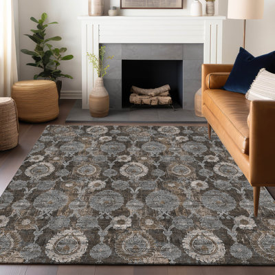 Premium Machine Washable Prisco Chocolate Rug
