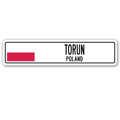 Torun Pl Street Sign Heavy Duty Plastic 4" X 18"