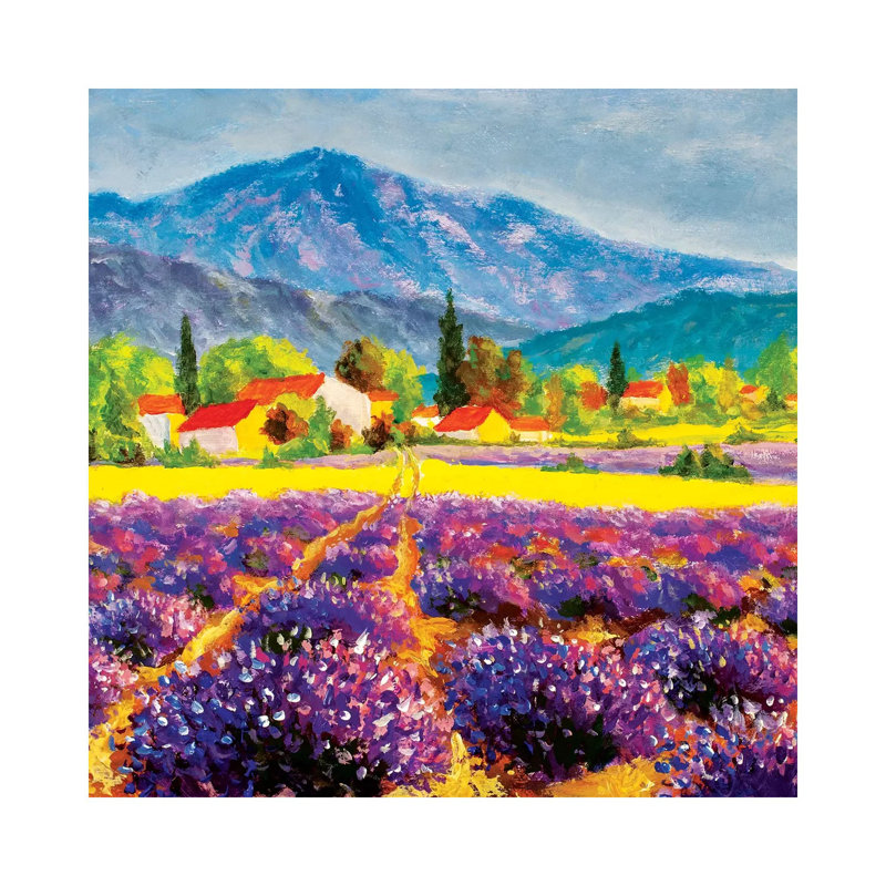 Rural Landscape In Summer Day In Provence, France by Valery Rybakow - Painting on Canvas, Wrapped Canvas