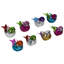 Sequined Birds Clip-On Christmas Ornaments - 2.75" - Set Of 8