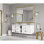 Miroir de salle de bain 72 "x 48" avec bordure en aluminium, fixation murale, fonctionnalité brouillard, 3 options de couleurs, éclairage à intensité variable, miroir 48 pouces de style or brossé, cadre, brouillard, couleurs, réglable en continu
