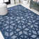 Arionna Neutral Geometric Navy Indoor/Outdoor Rug
