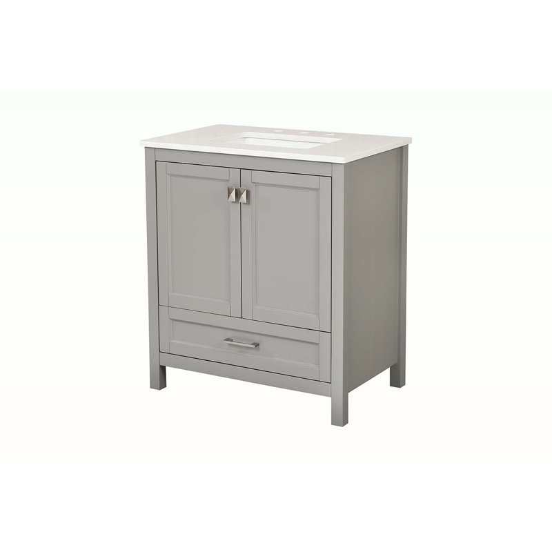 Bathroom Sink Cabinet with Sink Combo, Gray
