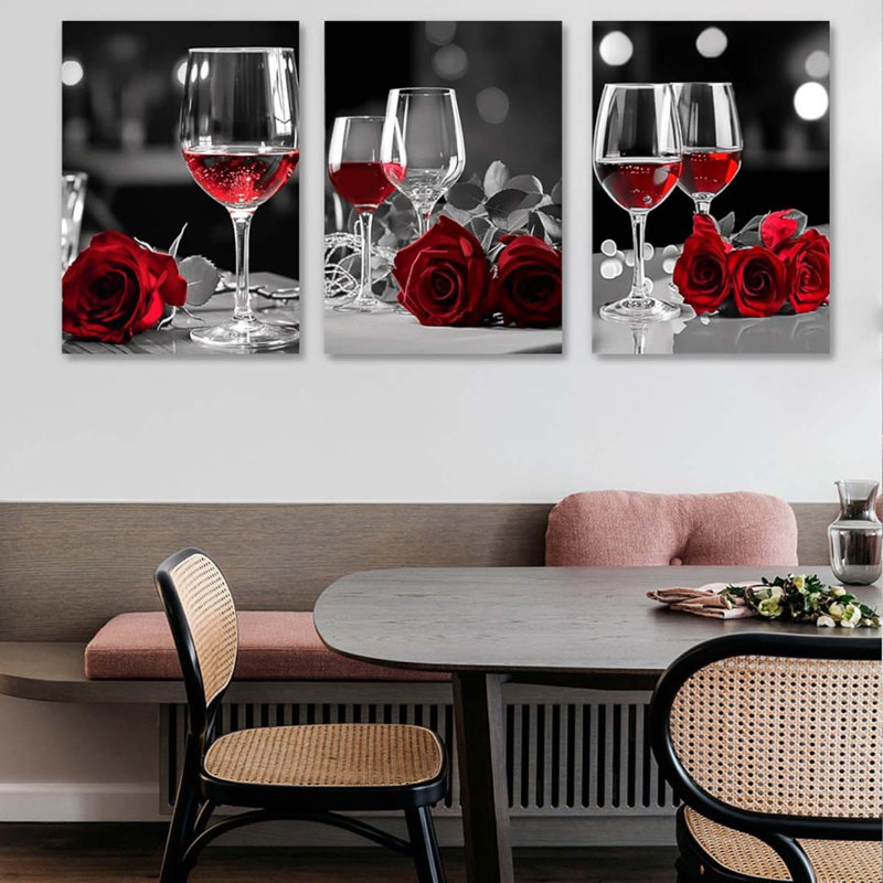 3 Piece Wrapped Canvas Print, 60 cm H x 40 cm W