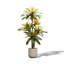 Plantes vertes artificielles de luxe et luxueuses avec des plantes en pot d'hibiscus rouges. Ornements de décoration pour plancher d'intérieur.