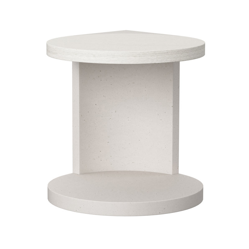Stratum Solid Wood Floor Shelf End Table with Storage
