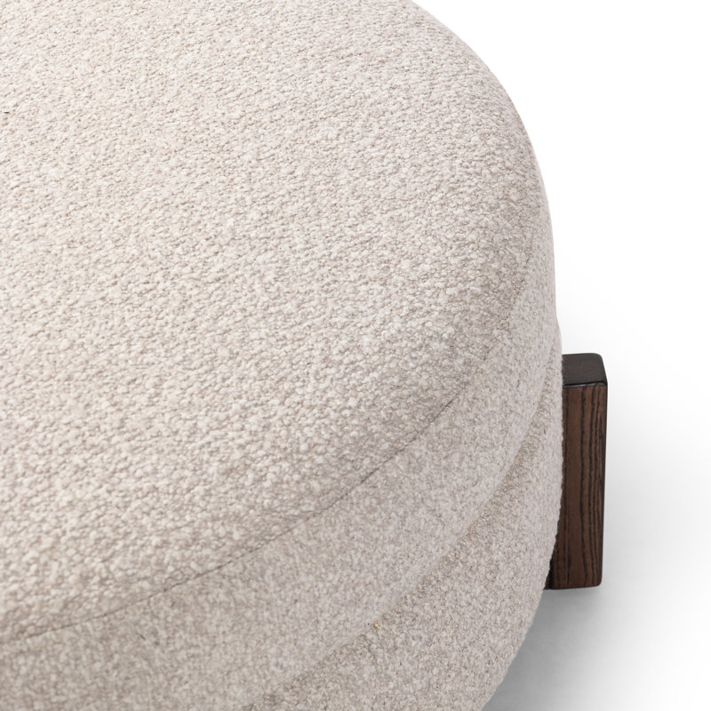 Esben Storage 39" Sattley Fog Ottoman, Dark Brown, Saddle Fog Boucle