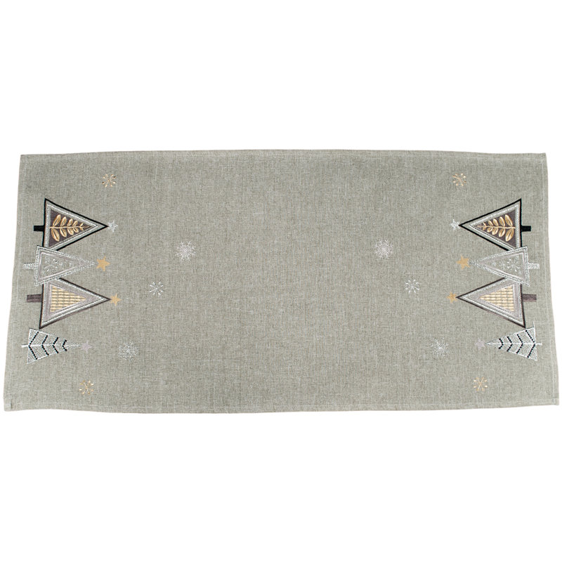Chemin de table gris, 25 po x 16 po