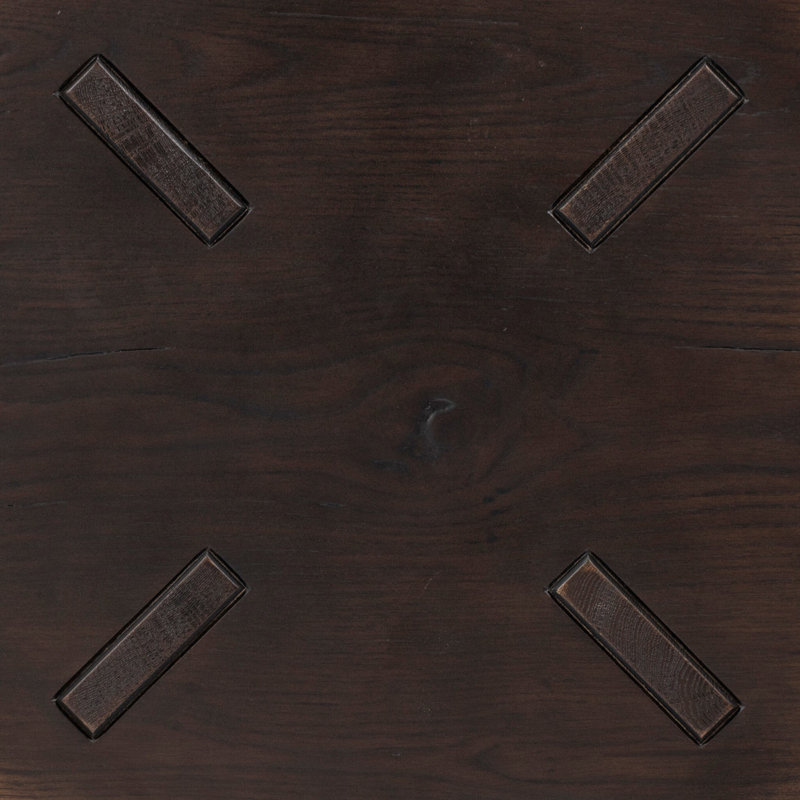 Sadira End Table-Worn Oak, Burnt Oak Veneer