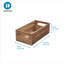 Panier de rangement en bois d'acacia avec poignées iDesign - Naturel