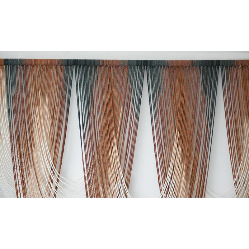 Grande décoration murale macramé macramé en macramé pour salon, art en fibre de bohème pour décoration de bureau l 57 po x L 41 po