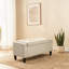 Banc en polyester pour chambre à coucher et salon, 36 po, avec rangement, finition beige, 36 po, polyester beige-134089961