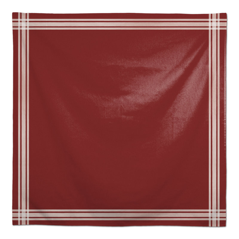 Mccallister Striped Square Tablecloth, Red