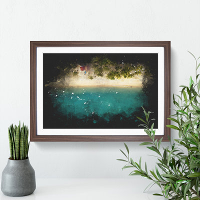 The Fishing Boat Paint Splash - Picture Frame Graphic Art
