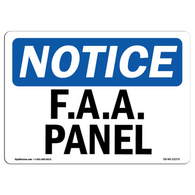 F.A.A. Panel Sign