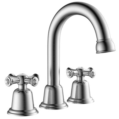2-handle Bathroom Faucet with Drain Assembly