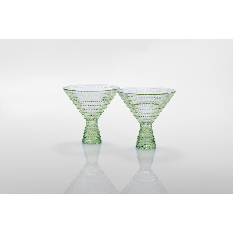 Fortessa Jupiter Glass, 11.5 Ounce Martini, Sage