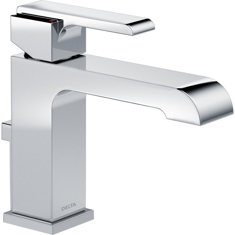 Ara Single Hole Bathroom Faucet with Drain Assembly, Single Handle Bathroom Sink Faucet, Chrome