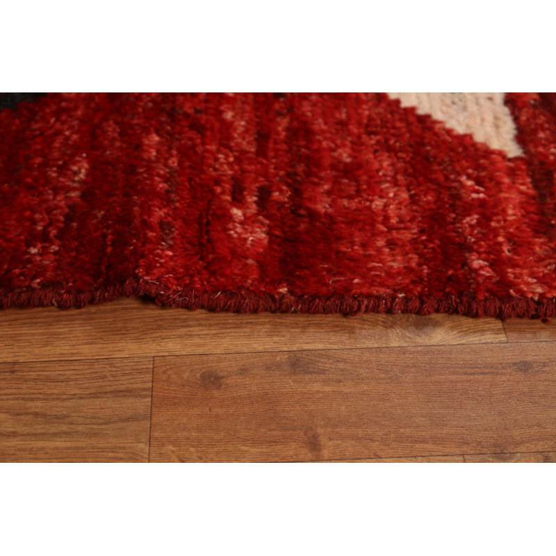 One-of-a-Kind 6'6'' X 9'3'' New Age Wool Area Rug in Red
