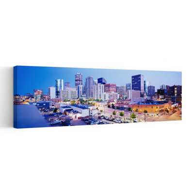 Denver Colorado USA 1 Piece Wrapped Canvas Panoramic Wall Art