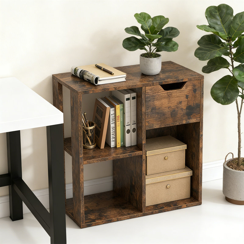 53cm H x 60cm W Standard Bookcase, Brown