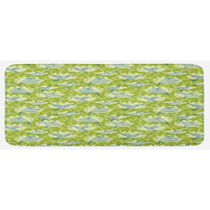 Tapis de cuisine colibris