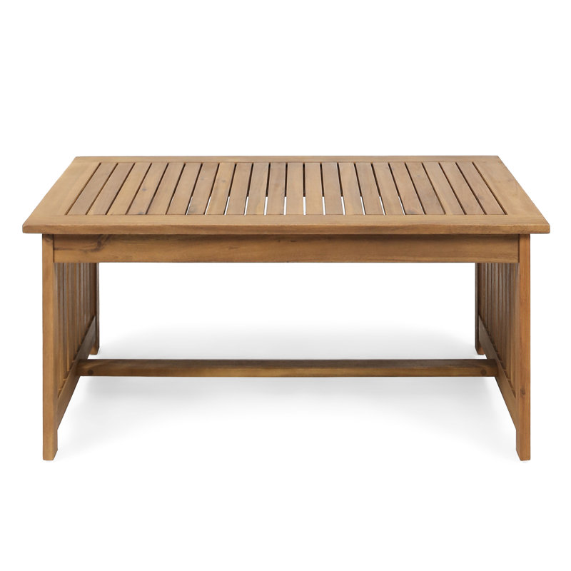 Brown Patina Wood Outdoor Coffee Table For Deck, 40" D X 24" W 18.56" H Use With Finish,