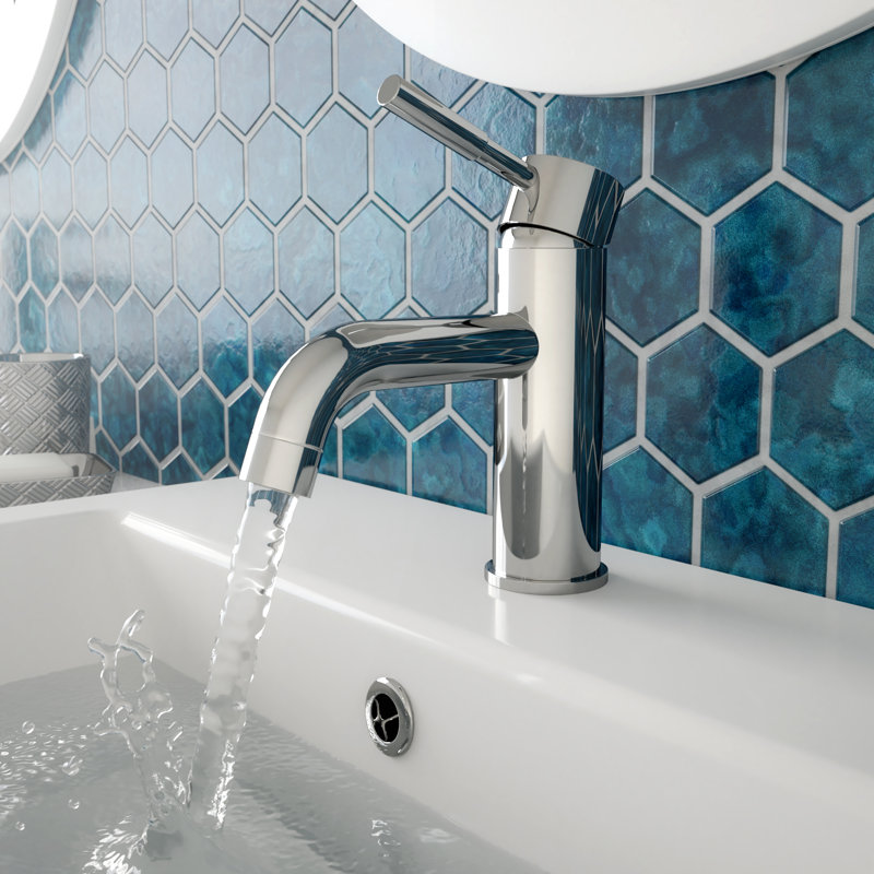 Robinet pour salle de bain Curviz, Chrome poli