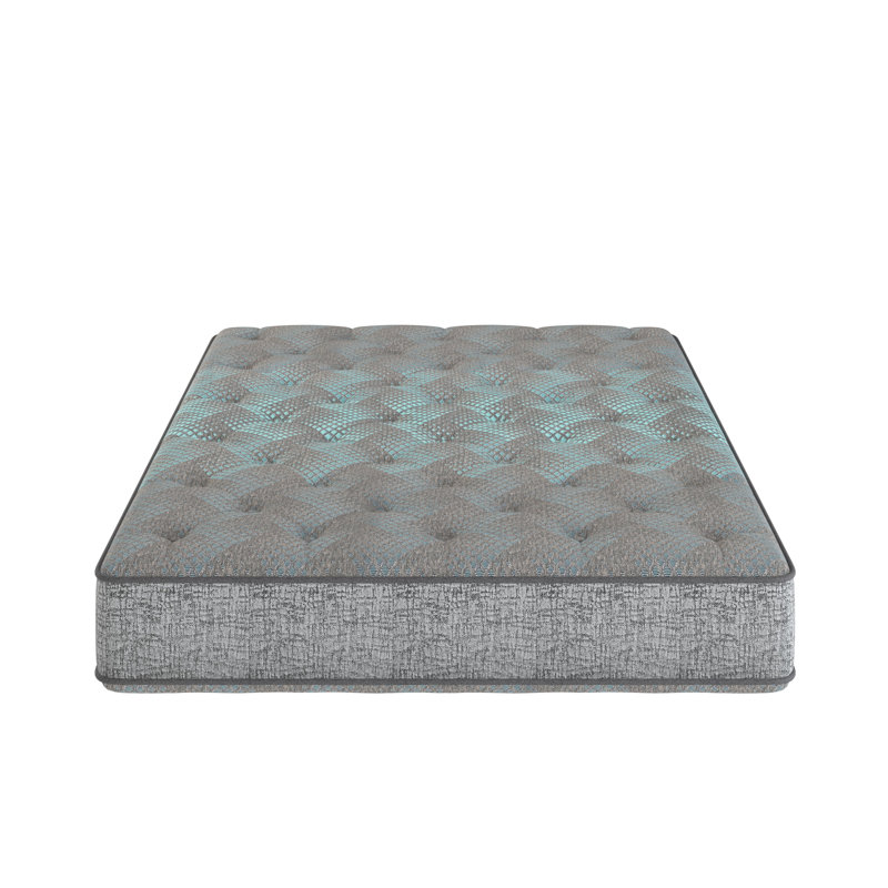 Grand matelas en mousse de 9 po avec deux côtés, confort moyen pour une nuit de sommeil paisible et confortable, matelas gris et bleu, mélange de douceur, de soutien et de composition