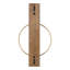 23.75" H Walnut Wood and Metal Wall Sconce with Glass Cylinder-2144558022