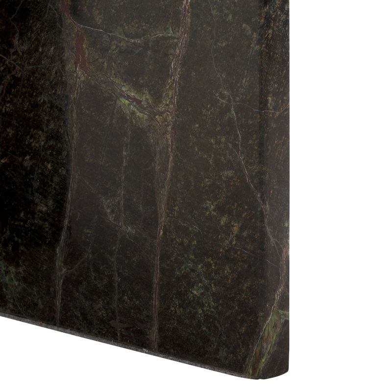 Kynesha 2 Leg Marble Accent Table, Green