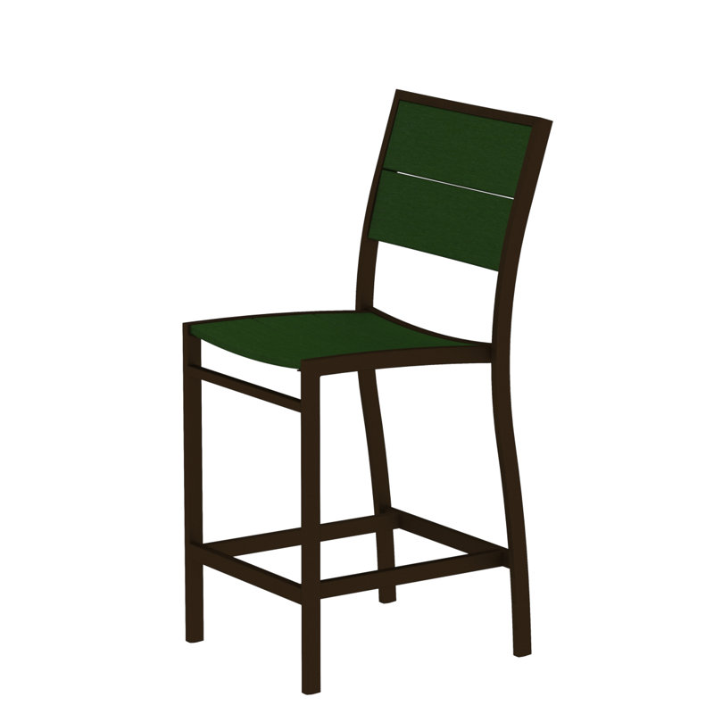Chaise d'appoint POLYWOOD Surf City, Bronze texturé / Forêt tropicale
