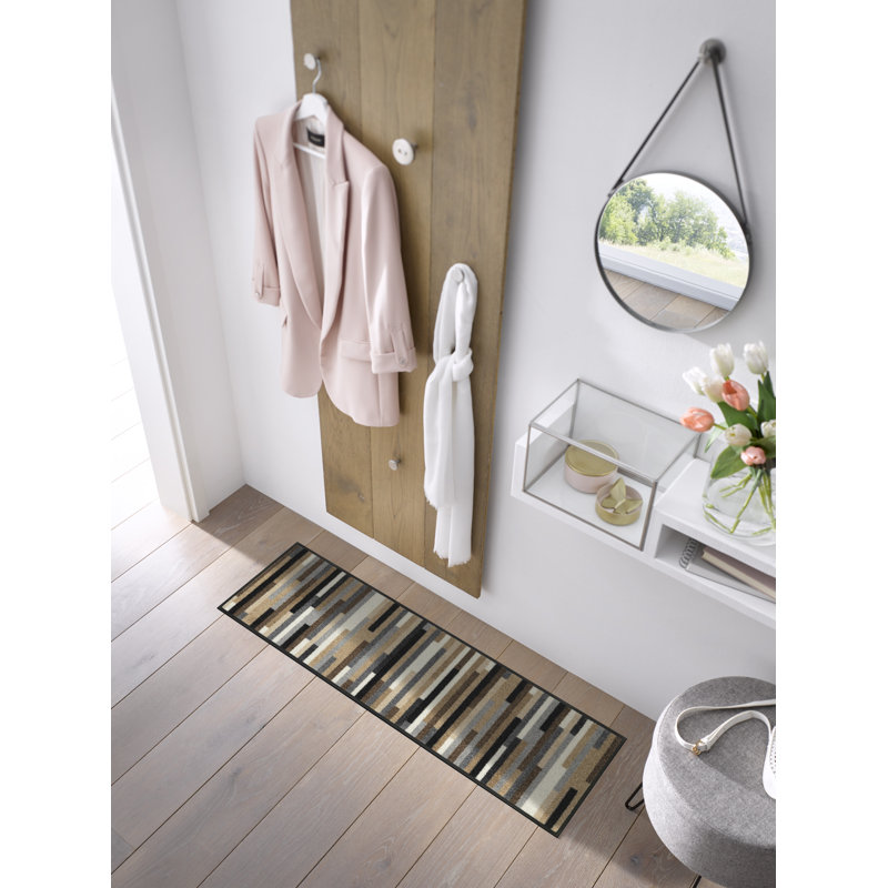 Mikado Non-Slip Doormat, Rectangular 35 x 120cm, Brown