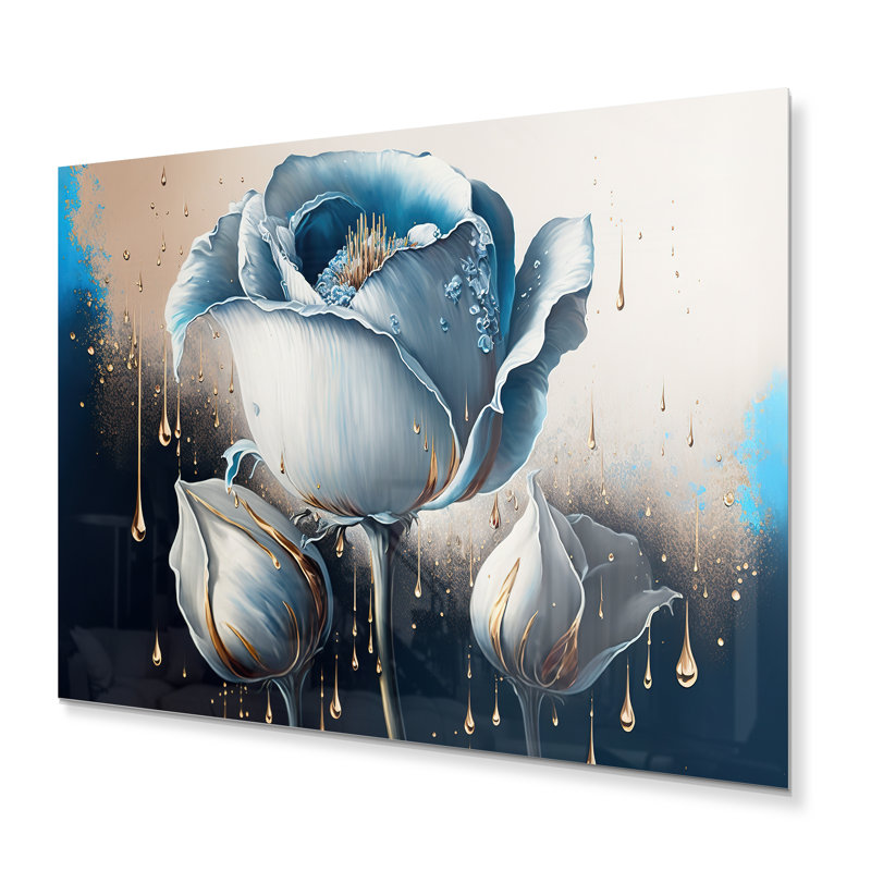 Plants & Flowers Wall Decor on Metal, 16" H x 32" W x 1" D