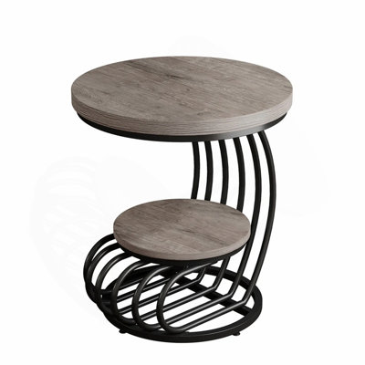 2 Tiers Couch Table,Round Side Table,End Table