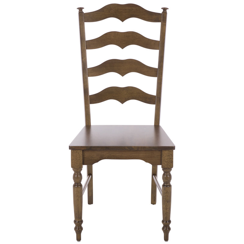 Tavin Ladder Back Side Chair, Dark Oak