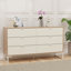 Commode 6 tiroirs pour chambre à coucher avec glissières en métal Collins