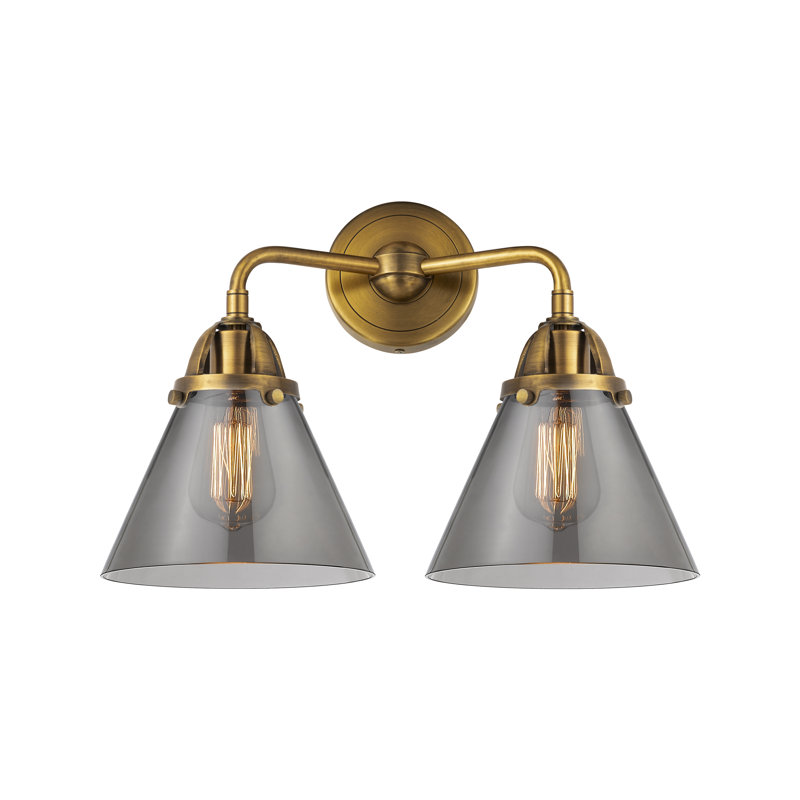 Shauna 2 - Light Vanity Light, LED, Plated Smoke, Brushed Brass