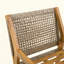 Ensemble de chaises d'extérieur en bois d'acacia et osier avec meubles de patio coussinés, convient aux grands rassemblements
