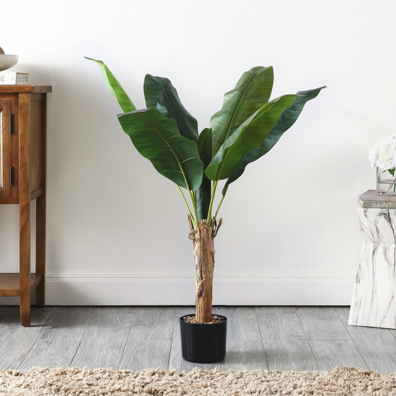 Faux Banana Leaf 40" Potted Tree