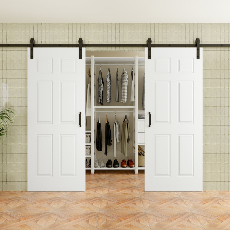 Porte de grange coulissante en bois 80 pi avec 80 po, 64 po x 80 po