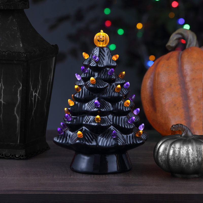 Mr. Halloween 11.6" Black Halloween Tree - Battery Operated