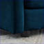 Canapé modulaire en U, canapé convertible 5 places avec repose-pieds pour salon | Bleu marine | Chenille