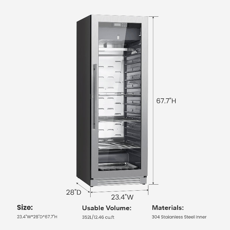 Dry Aging Refrigerator 352l Built-in Or Free-standing Dual Fan System
