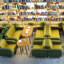 Banc rembourré en similicuir Minimalist Nordic Cafe